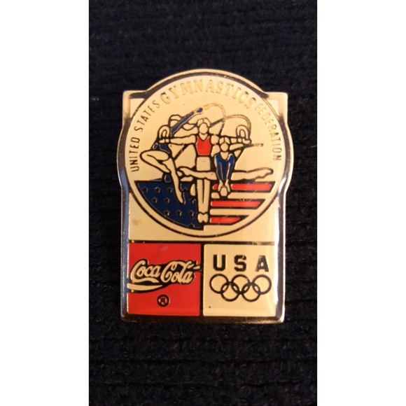 2 USA Olympic 1992 BARCELONA Coca-Cola Coke Lapel Hat Pins - Picture 5 of 8